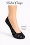 Lace Women's Invisible Silicone Socks Set of 3 Ballerina Socks - 2