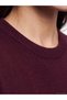 Ozmarka New Season Burgundy Crew Neck Short Sleeve Women's Knitwear Sweater - 3