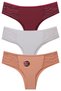 Side Lace Laser Cut Brazilian Fit Panties 3-Pack W-4571 R1-10