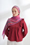 Organic Touch Viscose Blend Patterned Shawl - Powder - Gray - 2