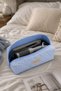 Blue Gingham Pattern XL Travel Bag for Airwrap and All Hair Stylers 39X14X14 cm