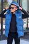 Boy's Printed Detachable Hooded Puffer Vest 3017 - 4