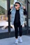 Boy's Printed Detachable Hooded Puffer Vest 3017 - 3