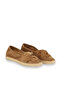 Tan Suede Women's Flat Shoes - 3