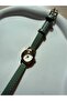 Tiny Leather Cord Women's Wristwatch Green - 5