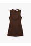 Sleeveless A-Line U-Neck Mini Dress with Stitching Detail (Aw 26) - 3