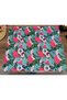 Women's Floral Patterned Satin Square Scarf Hair and Neck Accessory 55X55 - 3