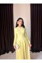 Women's Crew Neck Long Sleeve Dress - 2