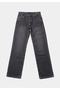 Straight Fit Full Length Women's Anthracite Jean Trousers