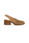 Fallon Genuine Leather Thick Heeled Women's Shoes Sandals - 7