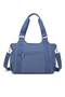 Daily Medium Size Waterproof Crinkle Fabric Women's Shoulder Bag Blue - 3