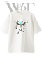 Itachi Sharingan Design Printed Unisex White Oversize T-Shirt