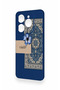 Tecno Spark 20 Pro Compatible Blue Ethnic Carpet Pattern Silicone Case - 4