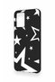 Vivo Y21 Compatible Black Mega Star Patterned Silicone Case - 4