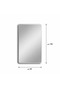 Aluminum Mirror with Silver Frame – 100 x 60 cm - 2