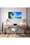 Tropical Paradise Palm Beach Gallery Wrapped Canvas Wall Art | 50x100cm 20x40 inch | Panoramic Ocean Seascape Wall Decor - 3