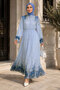Floral Print Half-Button Chiffon Dress Tsd260258 Blue - 3