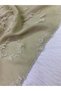 Fringed Linen Fabric - Oil Green Color - 3