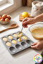 Silicone Sea Shell Cake Mold 12-Cavity Madlen Cookie Mold Platinum Silicone 24.5 cm - 2