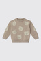 Baby Boy Crew Neck Beige Sweatshirt