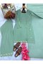 Pista Green Faux Georgette Kameez Salwar & Dupatta Set - HRT5188 | Pista Green-Size:M-38-Inches - 3