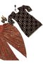 Black Faux Georgette Embroidered Dhoti Salwar Set with Dupatta - HRT7616-Black-Size-M-38-Inches - 4