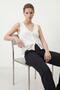 Ecru Buttoned Lace Vest 006