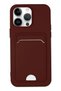 Aconcept iPhone 14 Pro Case Kelvin Silicone with Business Card Holder (111158) - Claret Red
