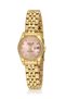 Luxury Stone Women's Wristwatch with Lens Calendar Gold Pink Color Pl-1613B10X - 3