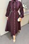 Romantic Lace Detailed Dress Plum - 4
