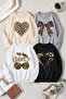 Unisex Mixed Printed Crew Neck Sweatshirt Set – Pack of 4