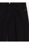 Black High Waist Barrel Fit Women's Jean Trousers - 7