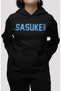 Sasuke Uchiha Naruto Anime Back Printed Unisex Oversize Combed Cotton Hoodie - 2