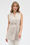 Modern Fit Linen Striped Casual Vest with Double Breasted Closure # Yl26011 - 7