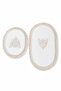 2-Piece Lace Non-Slip Leather Based Oval Bath Mat with Tassels and Fringes Washable Bathroom Set Bleca - 3
