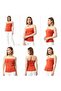 Women's Tile/Cinnamon Strapless Crop Blouse - Summer Stretchy Plain Tube Top - 3