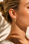 5 Stone Zircon 15 mm Elegant Hoop Earrings - 4
