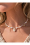 Handmade Necklace with Sea Shells and Fringes - with Crystal and Sand Beads - 2