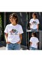 Women's Basic 3 Heart Digital Printed T-Shirt - 3
