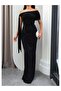 Knot Detail Cape Long Dress - 3