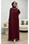 Glitter Evening Dress Claret Red