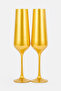 2 Pieces Champagne Goblets 200ml, Gold - 2