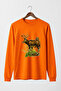 Hunting Deer Hunting and Nature Printed Forest Themed 100% Cotton Regular Fit Long Sleeve 24/1 T-Shirt