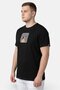 The Form Men Crew Neck Short Sleeve Graphic Print T-Shirt, Black - 3