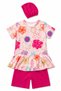Girl's 3-Piece Swimsuit Set with Bonnet Girls' Uv Protection Swimsuit Set I Girls' Sea and Pool Swimsuit Set 8-12 Years - 7