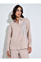 Beige Relaxed Shirt and Straight Leg Pants Modest Set - 2
