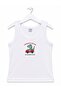 Boy's Printed 100% Cotton Thick Strap Undershirt White Soft Textured (1-14 Years Old)