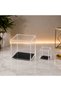 5mm Transparent Plexiglass Acrylic Box with Lid (Black Base) 12X12 cm - 2