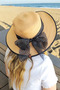 Natural-Looking Beach Hat with Scarf Wide Brim Summer Hat New Fashion Hat - 8