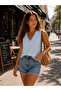 Women's V-Neck Zero Sleeves (Ovv-29) 95% Cotton 5% Elastane - 2